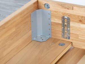 miniaturka Wygodne łóżko dębowe z pojemnikiem i nowoczesnym designem Dasalia A