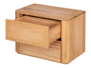 miniaturka Drewniana szafka nocna z litego drewna Lelina 2L