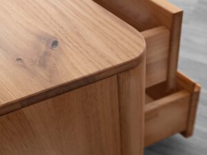 miniaturka Drewniana szafka nocna z litego drewna Lelina 2L