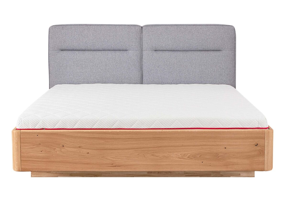 Elegancka sypialnia z łóżkiem dębowym Lelina C