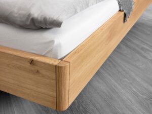 miniaturka Wygodne łóżko dębowe w stylu nowoczesnym Vereria