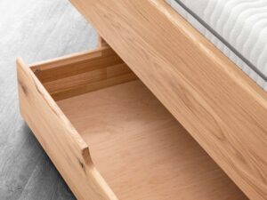 miniaturka Łóżko dębowe do nowoczesnych wnętrz Lelina L