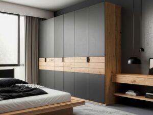 miniaturka Elegancka drewniana szafa K60EF4E