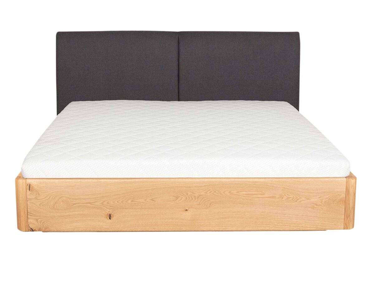 Wysokiej jakości łóżko dębowe do sypialni Lelina A DĄB