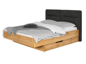 miniaturka Łóżko dębowe z pojemnikiem i nowoczesnym designem Surara